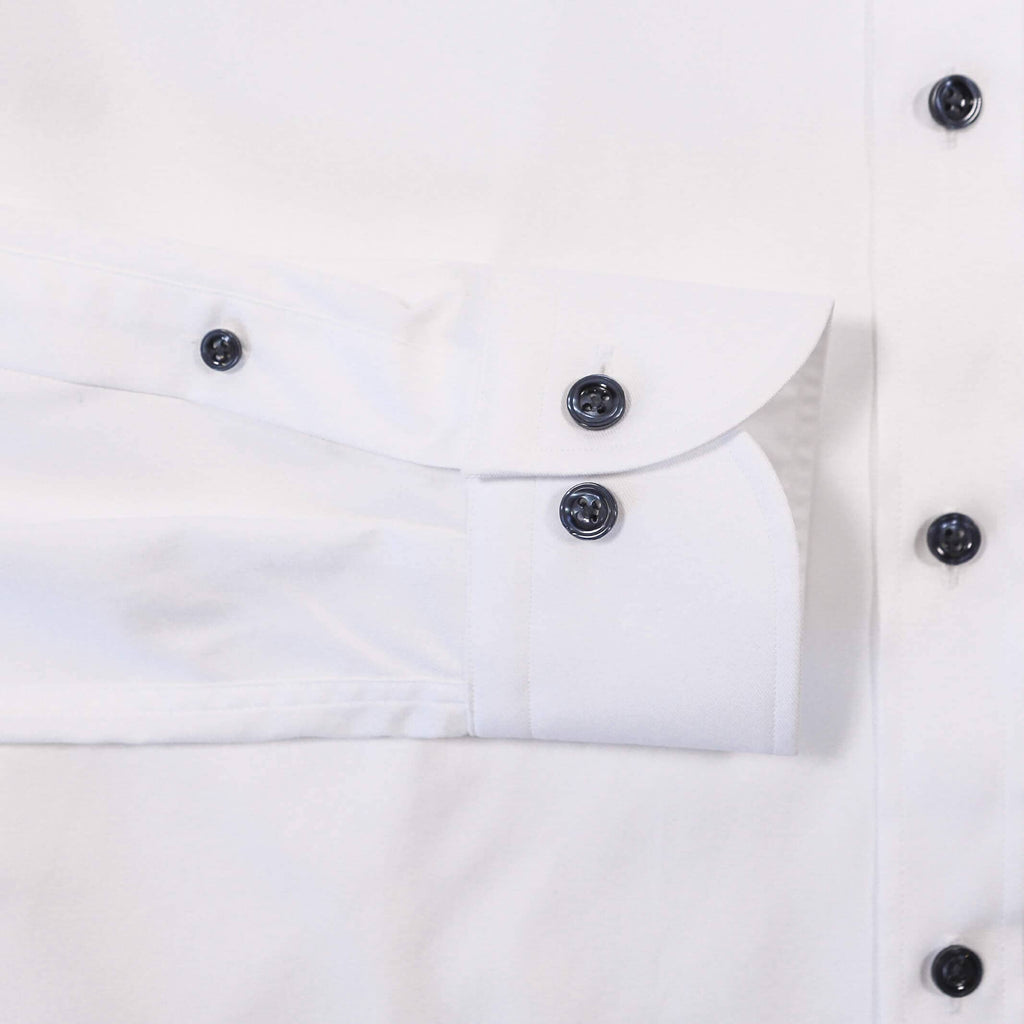 The White Milton Twill Dress Shirt Dress Shirt- Ledbury