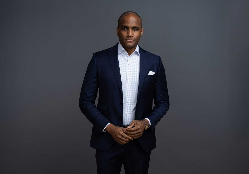 The Light Blue Monty Check Custom Shirt Custom Dress Shirt- Ledbury