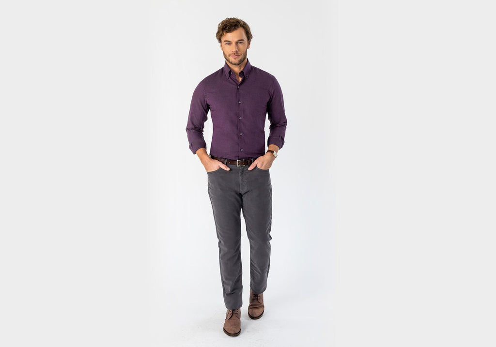 The Plum Morris Brushed Casual Shirt Casual Shirt- Ledbury