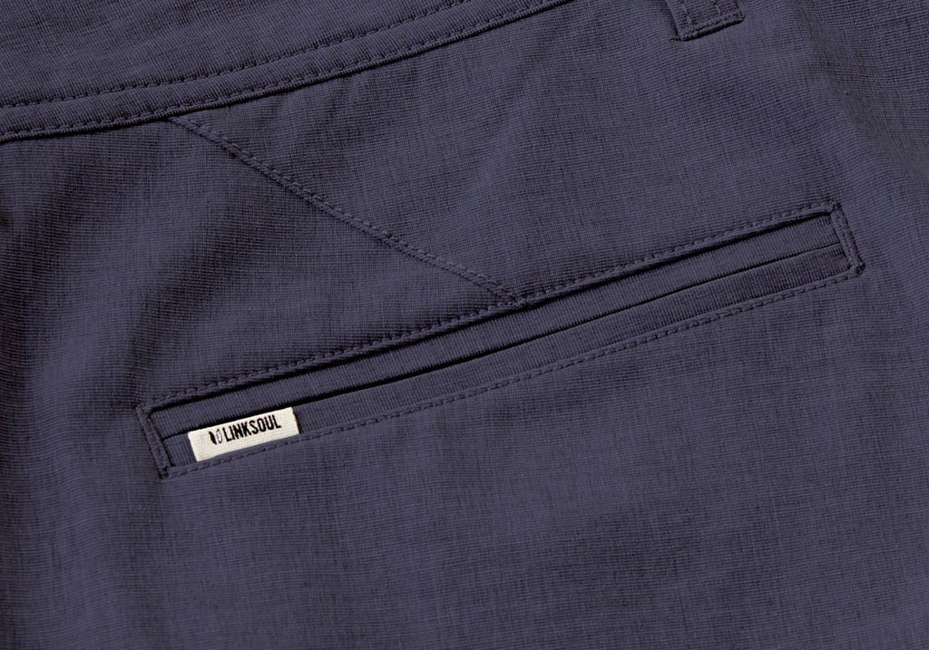 Linksoul Navy Solid Boardwalker Short Shorts- Ledbury