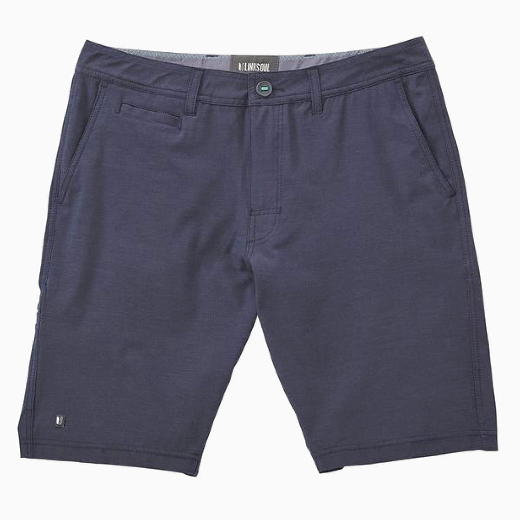 Linksoul Navy Solid Boardwalker Short Shorts- Ledbury