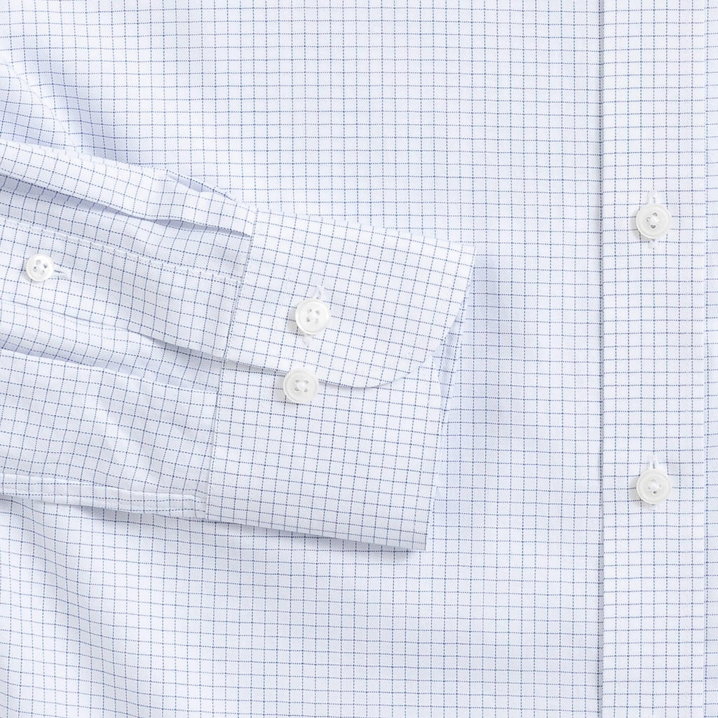 The Navy Warren Check Custom Shirt Custom Dress Shirt- Ledbury