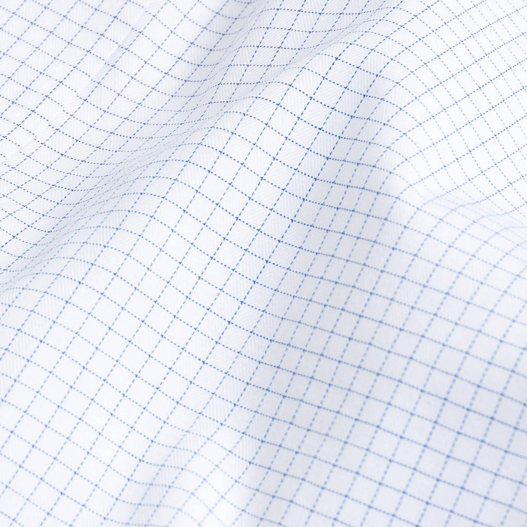 The Navy Warren Check Custom Shirt Custom Dress Shirt- Ledbury