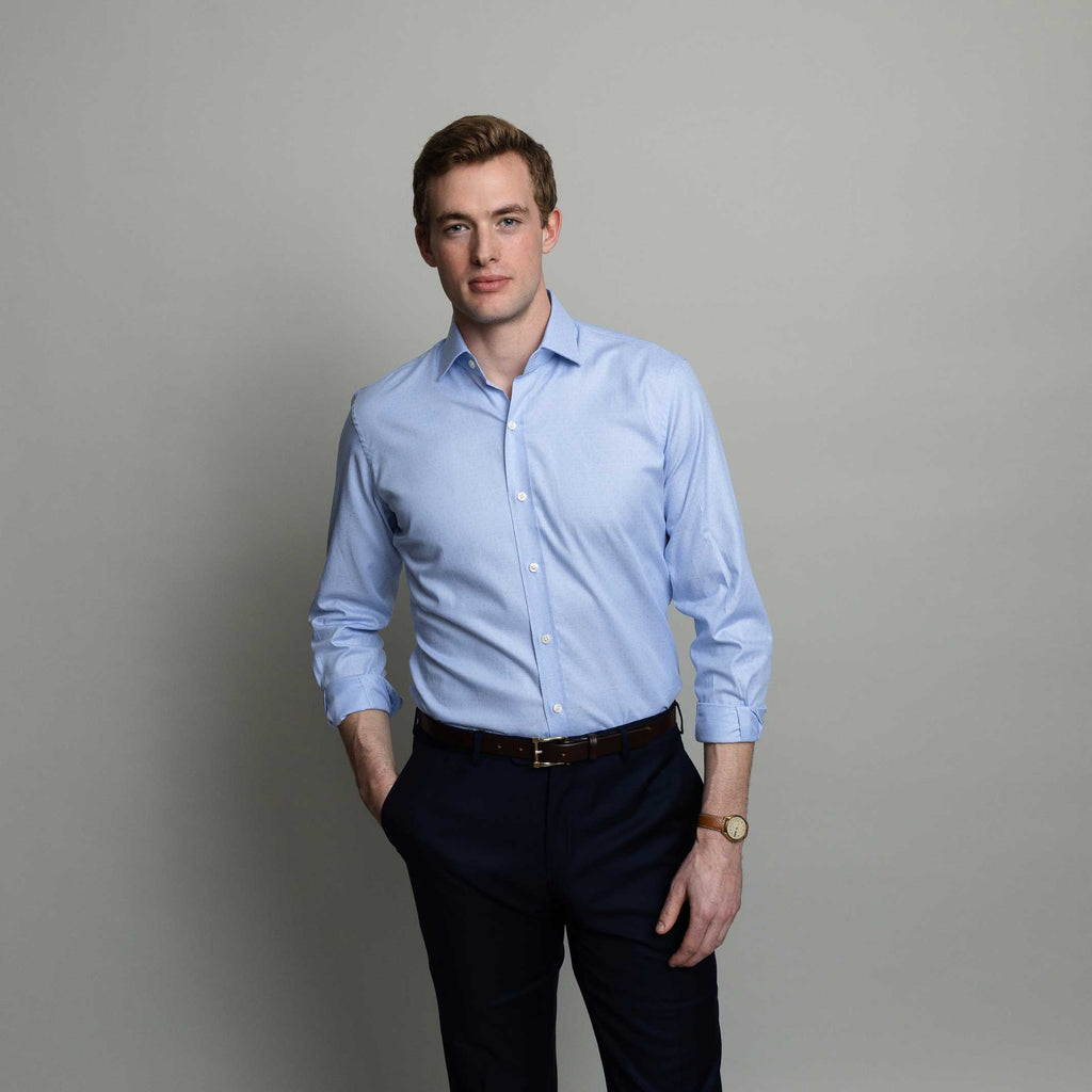 The Light Blue Otto Dot Dress Shirt Dress Shirt- Ledbury