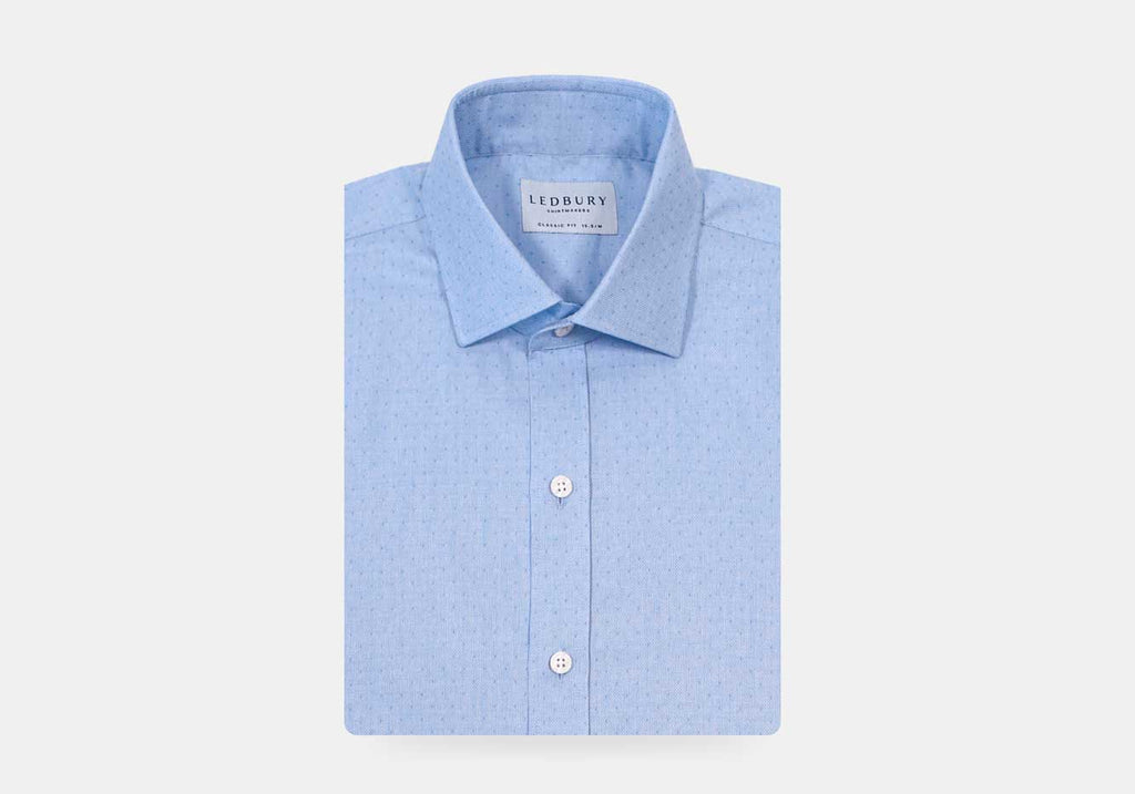 The Light Blue Otto Dot Dress Shirt Dress Shirt- Ledbury