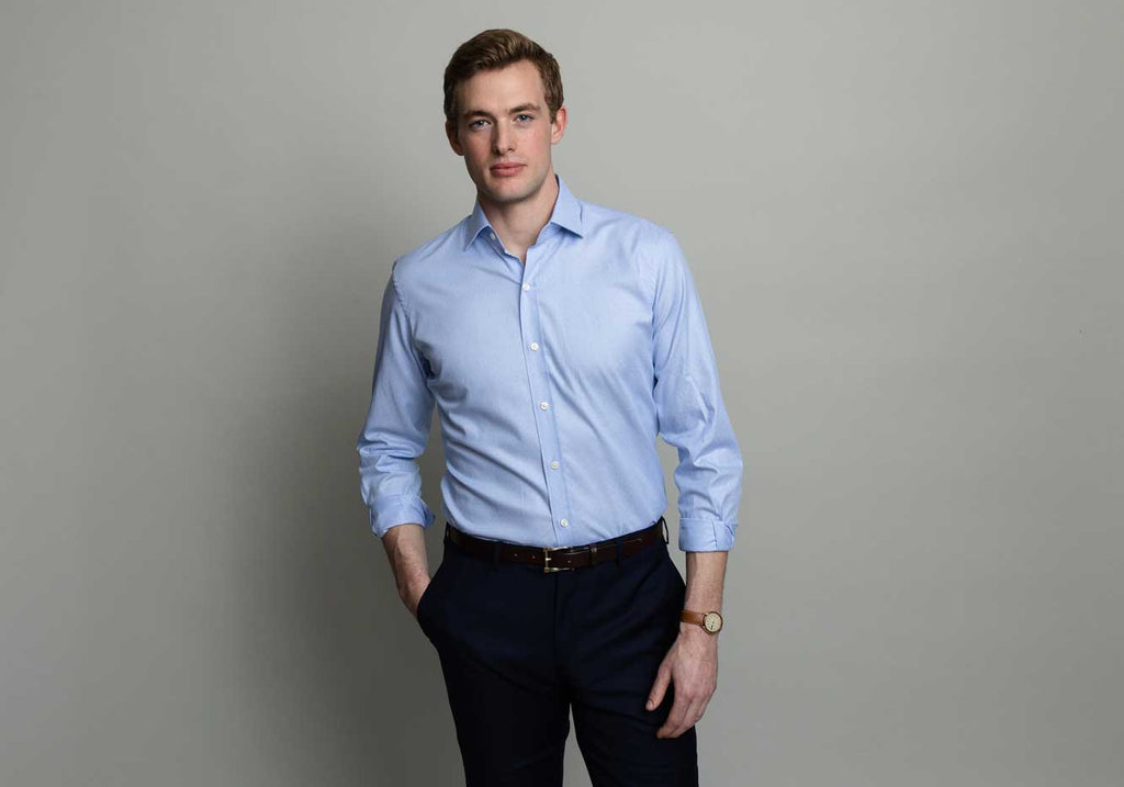 The Light Blue Otto Dot Dress Shirt Dress Shirt- Ledbury