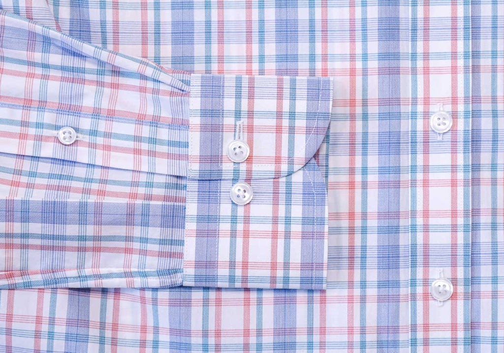 The Rhubarb Paddington Check Custom Shirt Custom Dress Shirt- Ledbury