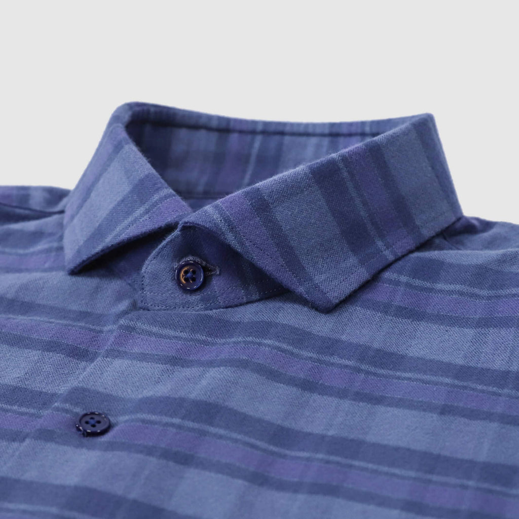 The Plum Thatcher Brushed Twill Custom Shirt Custom Casual Shirt- Ledbury