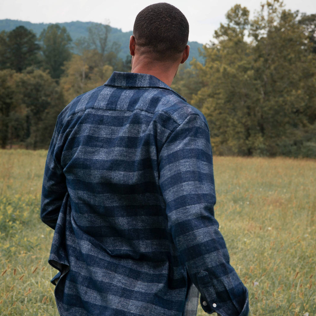 The Navy Randolph Flannel Casual Shirt Casual Shirt- Ledbury