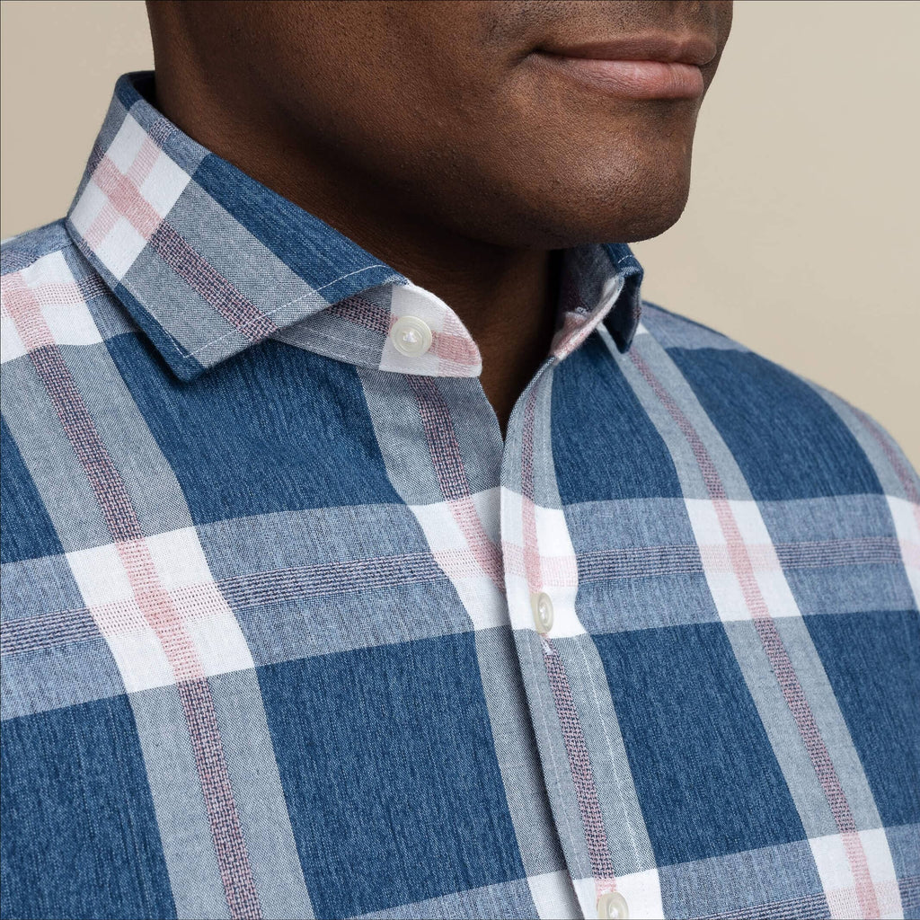 The Cadet Blue Rawls Plaid Custom Shirt Custom Casual Shirt- Ledbury