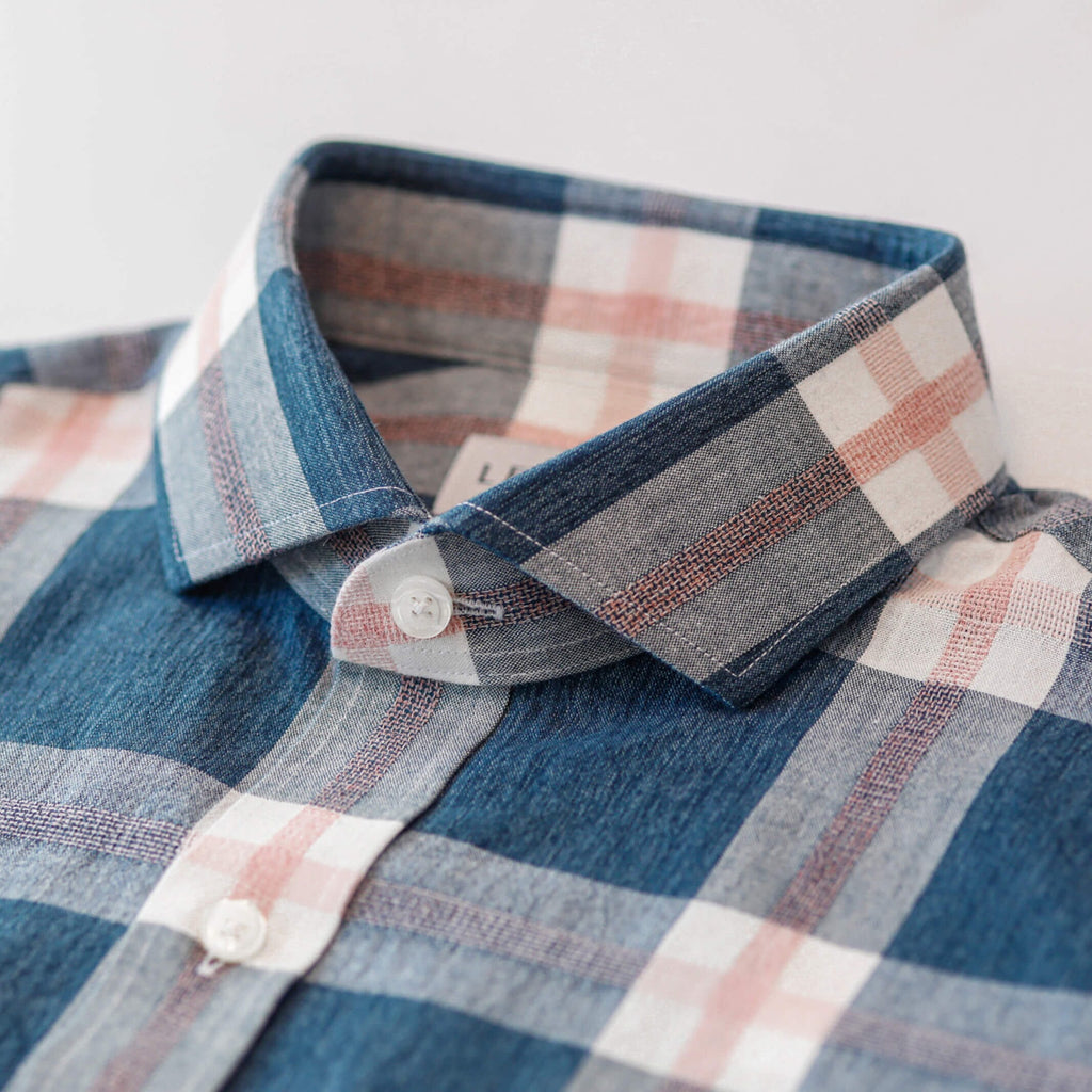 The Cadet Blue Rawls Plaid Casual Shirt Casual Shirt- Ledbury