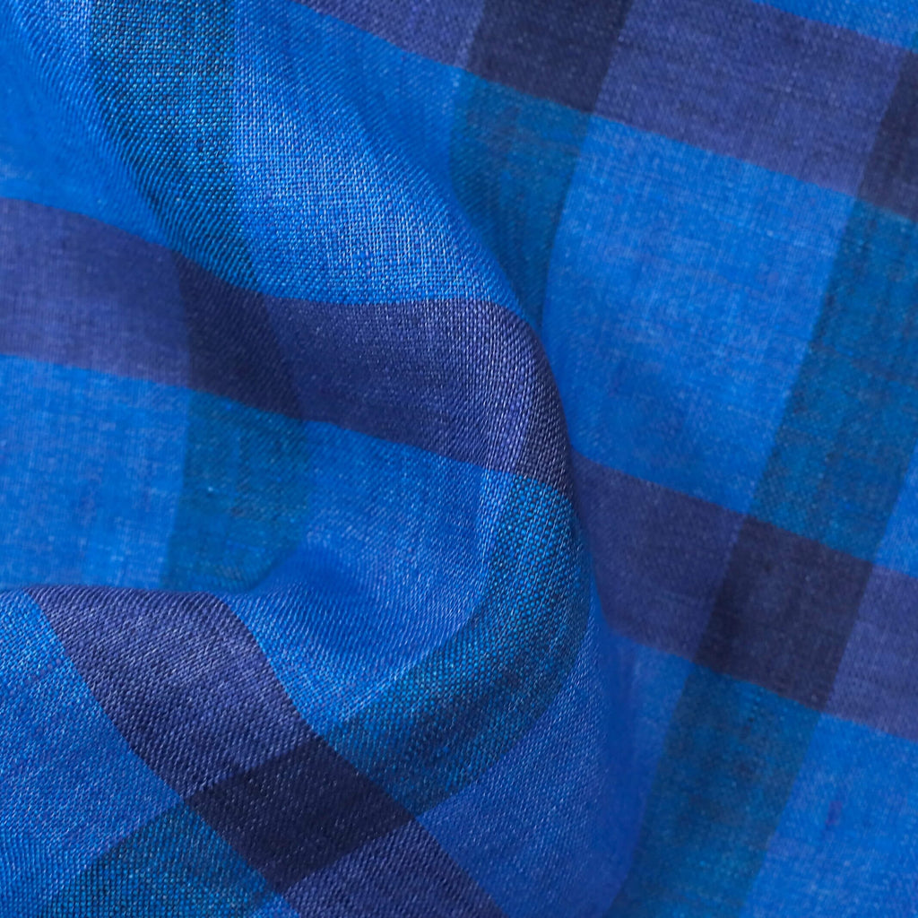 The Saphire Reardon Linen Check Custom Shirt Custom Casual Shirt- Ledbury