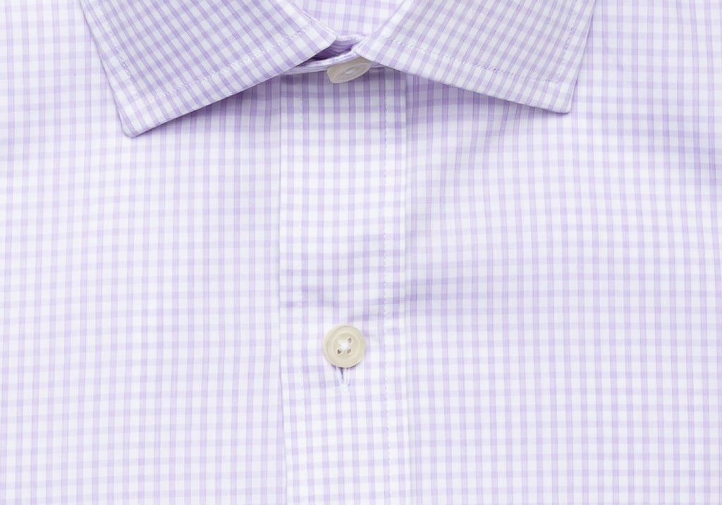 The Lavender Reed Check Dress Shirt Dress Shirt- Ledbury