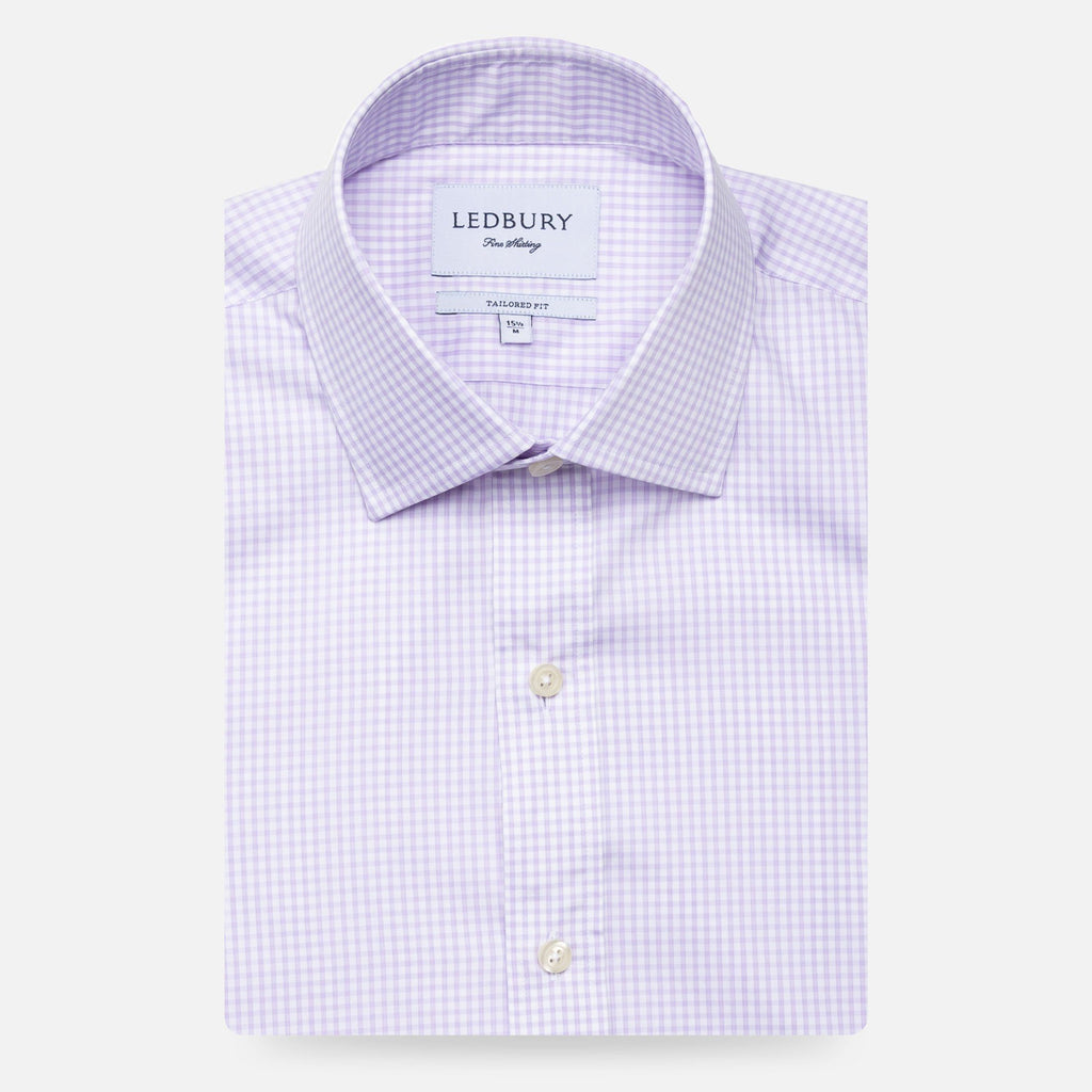 The Lavender Reed Check Dress Shirt Dress Shirt- Ledbury