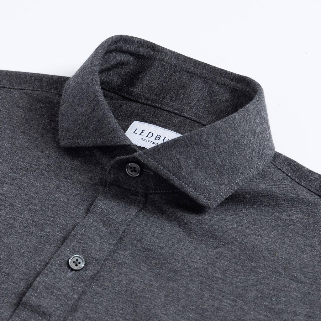 The Charcoal Heather Renton Brushed Jersey Custom Shirt Custom Casual Shirt- Ledbury