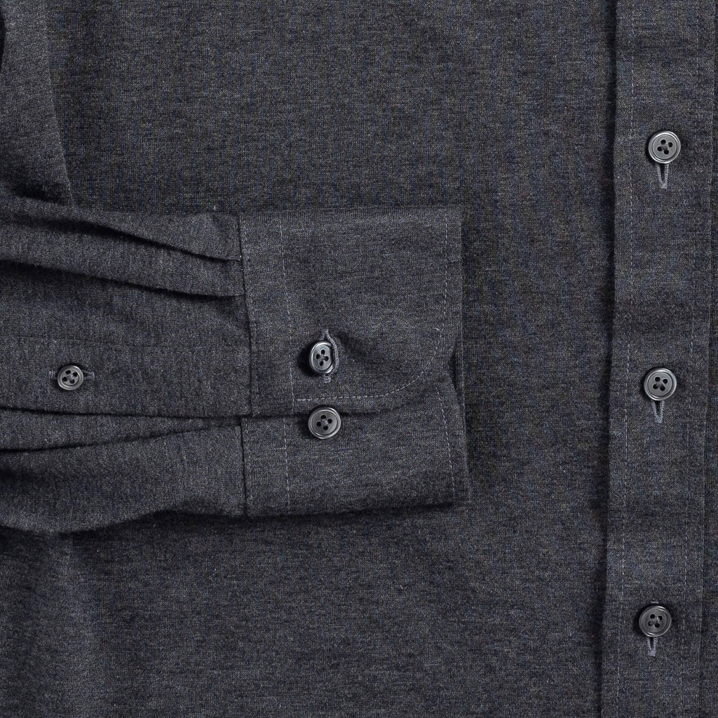 The Charcoal Heather Renton Brushed Jersey Custom Shirt Custom Casual Shirt- Ledbury