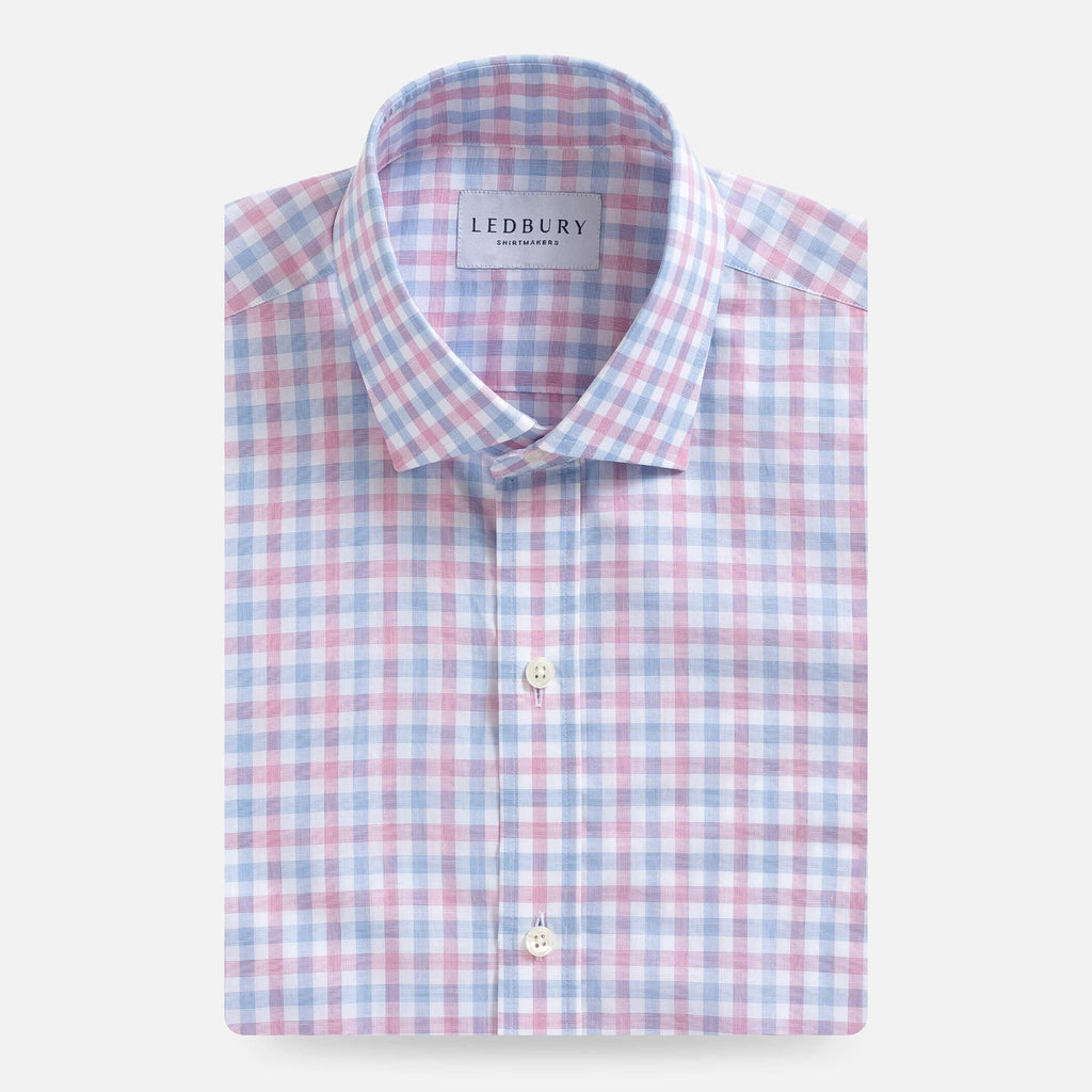 The Pink Rollins Plaid Dress Shirt Dress Shirt- Ledbury
