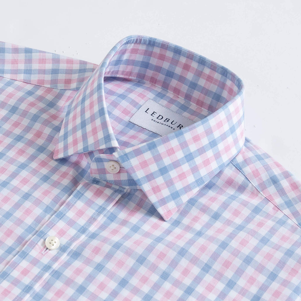 The Pink Rollins Plaid Dress Shirt Dress Shirt- Ledbury