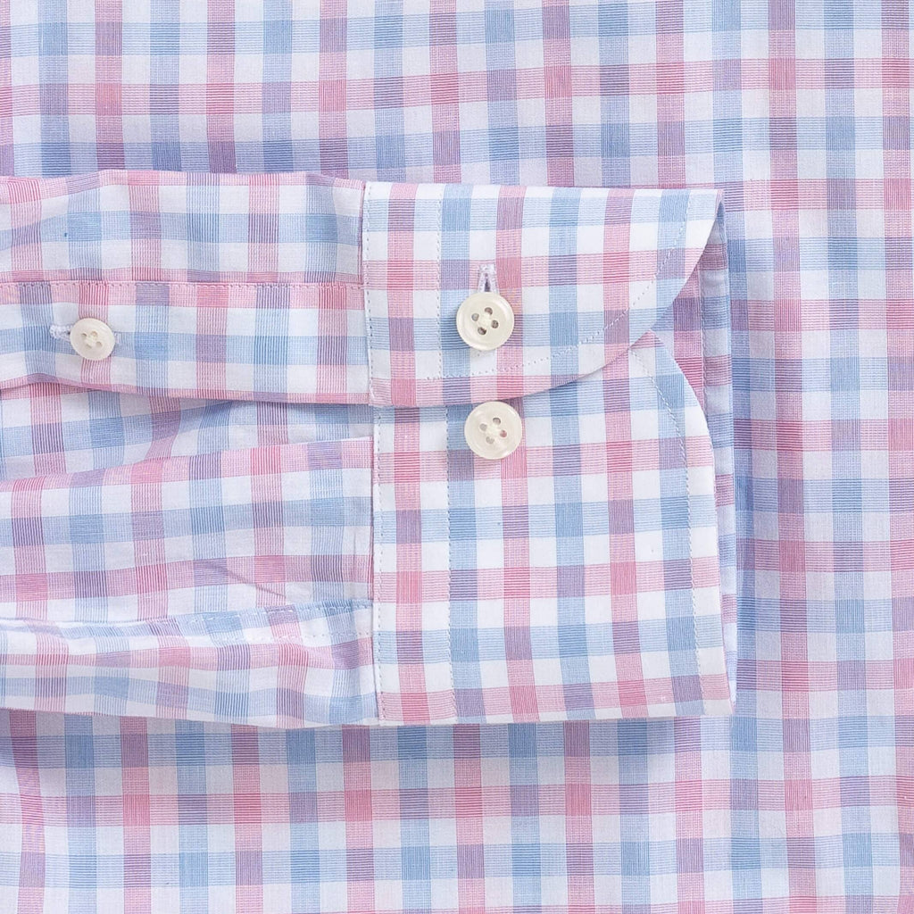 The Pink Rollins Plaid Dress Shirt Dress Shirt- Ledbury