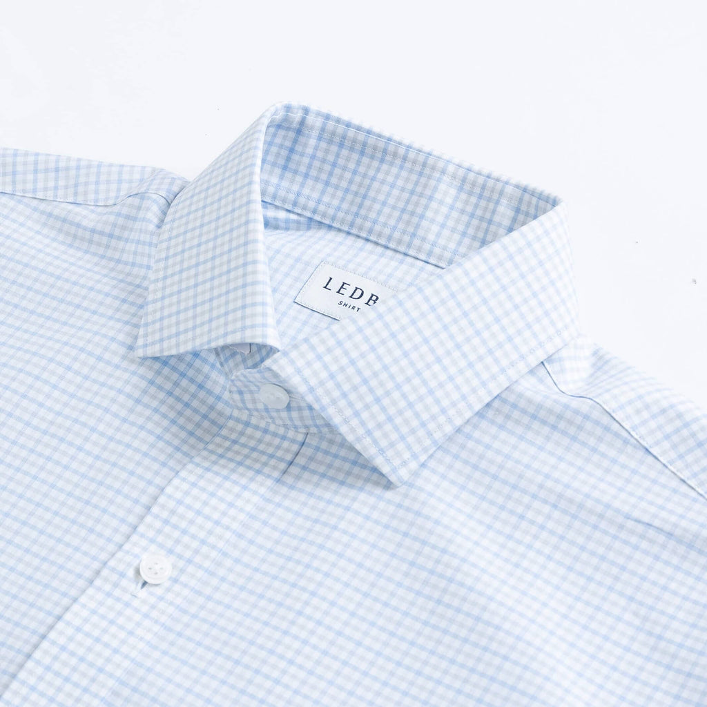 The Blue Thomas Mason Sallow Tattersall Custom Shirt Custom Dress Shirt- Ledbury