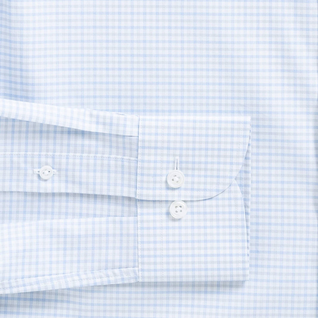 The Blue Thomas Mason Sallow Tattersall Custom Shirt Custom Dress Shirt- Ledbury