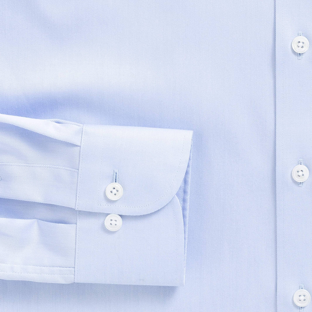 The Light Blue Sanders Non Iron Fine Twill Custom Shirt Custom Dress Shirt- Ledbury