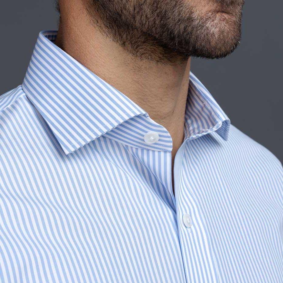 The Light Blue Settle Stripe Custom Shirt Custom Dress Shirt- Ledbury