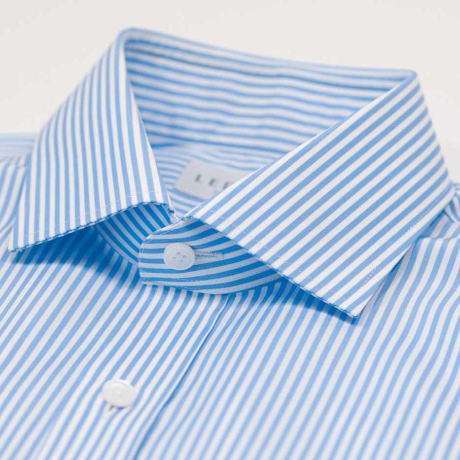 The Light Blue Settle Stripe Custom Shirt Custom Dress Shirt- Ledbury