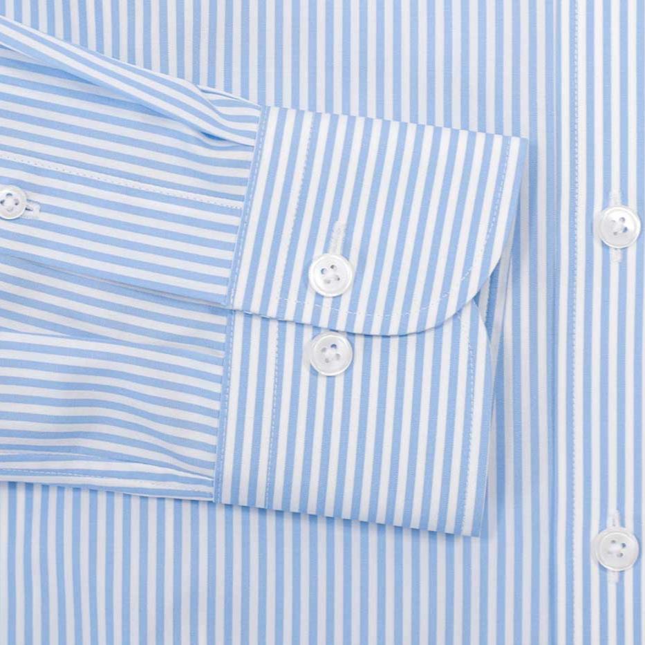 The Light Blue Settle Stripe Custom Shirt Custom Dress Shirt- Ledbury