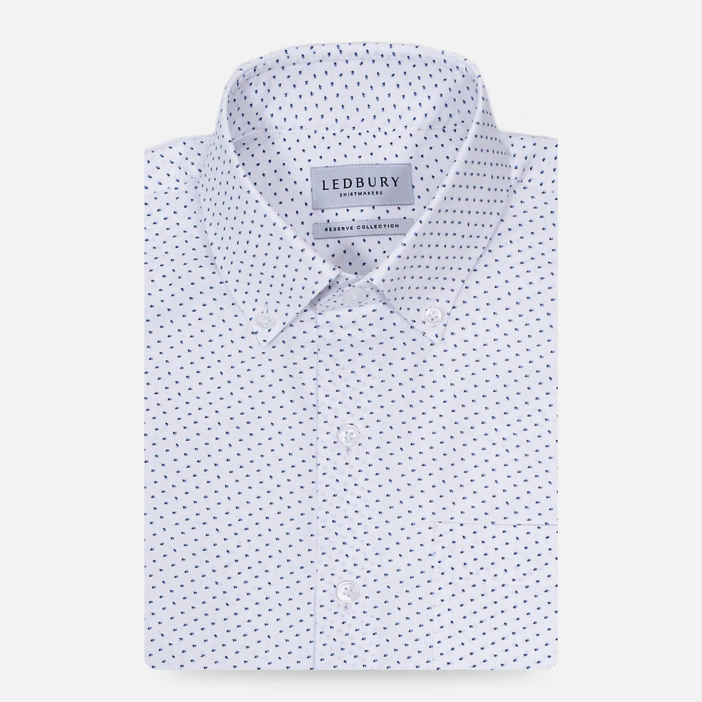 The White Short Sleeve Wick Print Custom Shirt Custom Casual Shirt- Ledbury