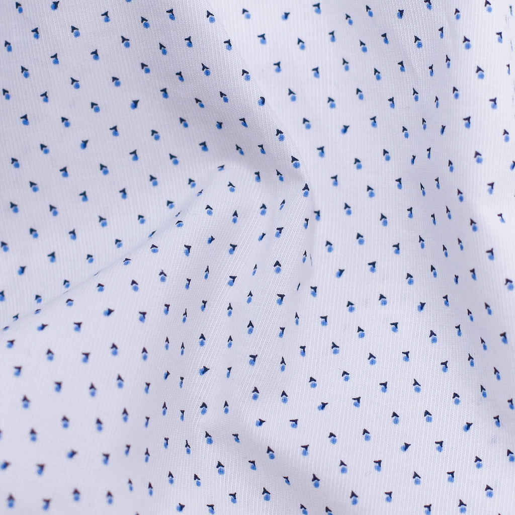 The White Short Sleeve Wick Print Custom Shirt Custom Casual Shirt- Ledbury