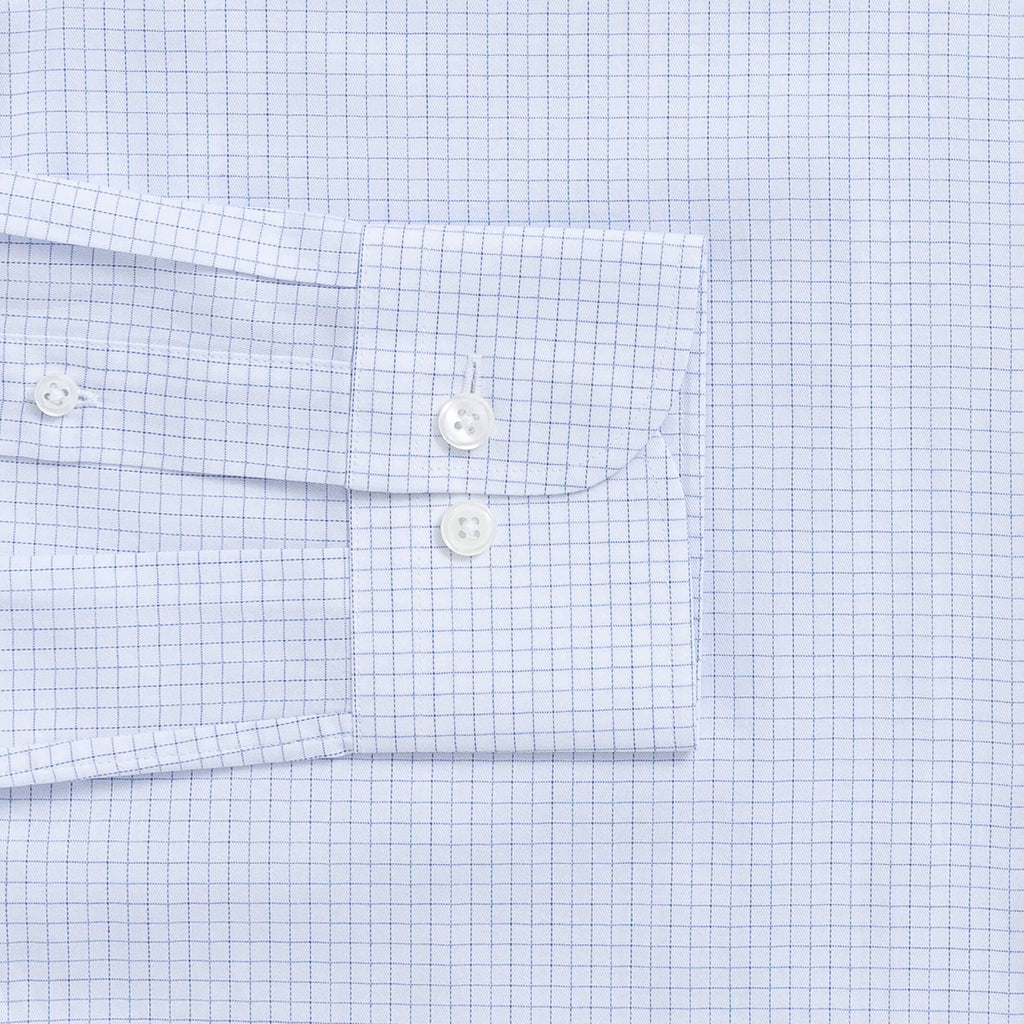 The Navy Singer Check Custom Shirt Custom Dress Shirt- Ledbury