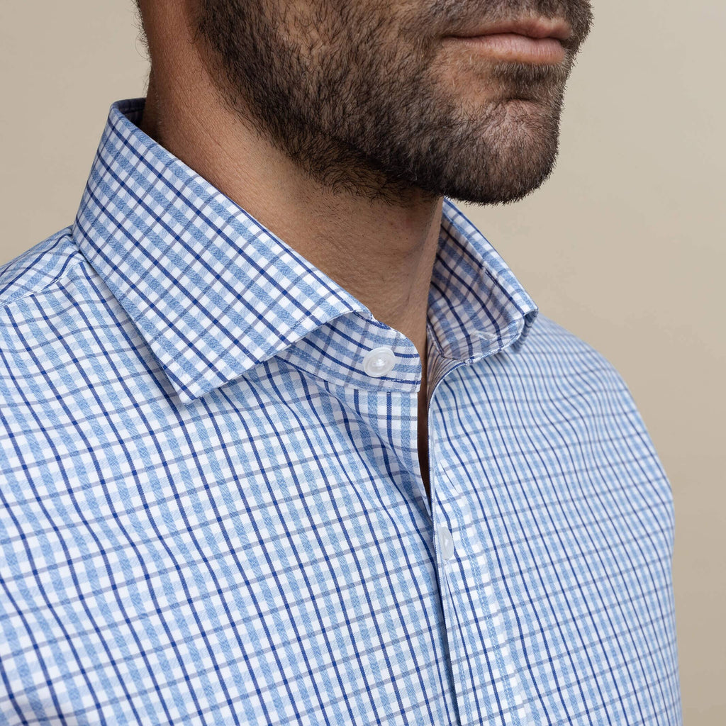 The Navy Stallard Check Custom Shirt Custom Dress Shirt- Ledbury