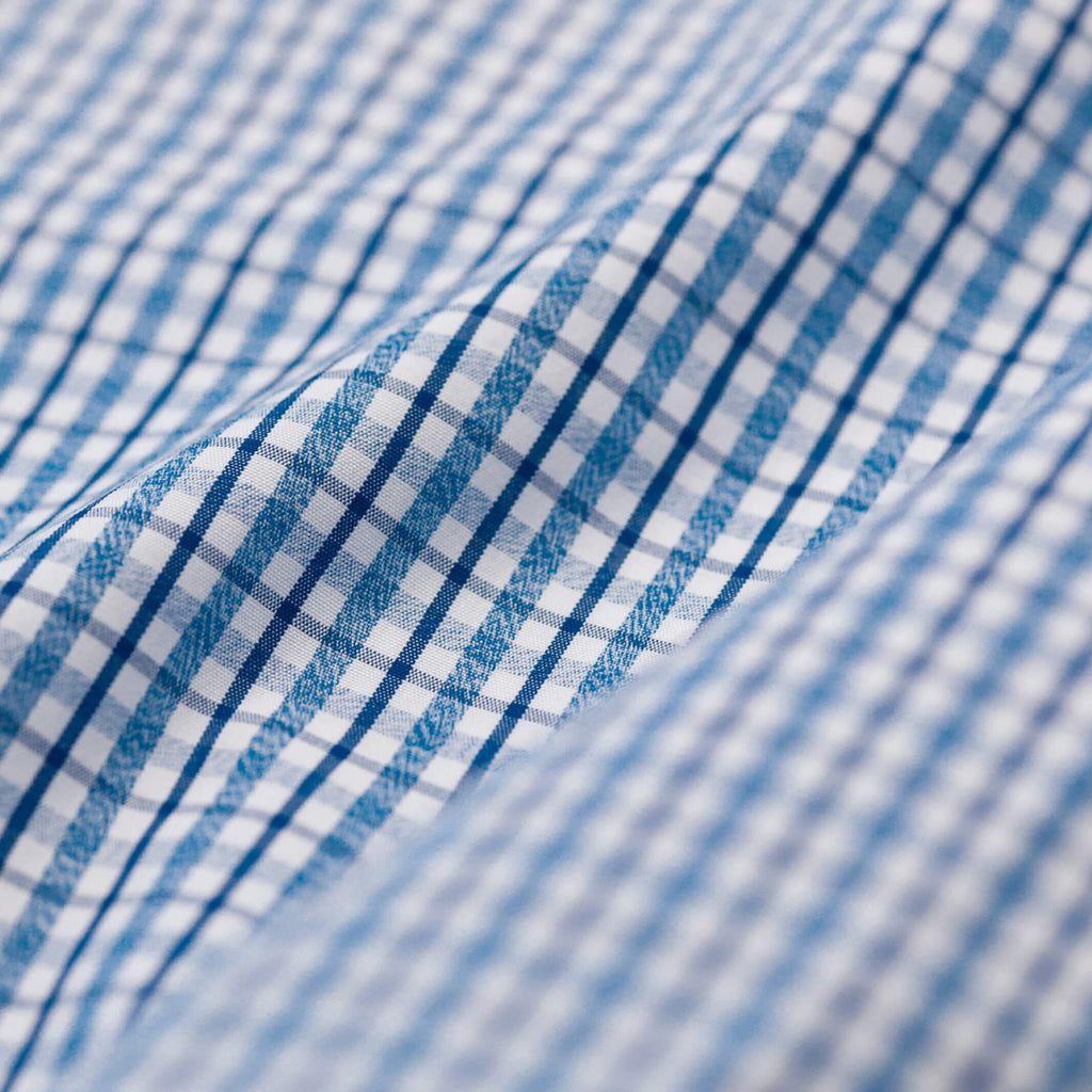 The Navy Stallard Check Custom Shirt Custom Dress Shirt- Ledbury