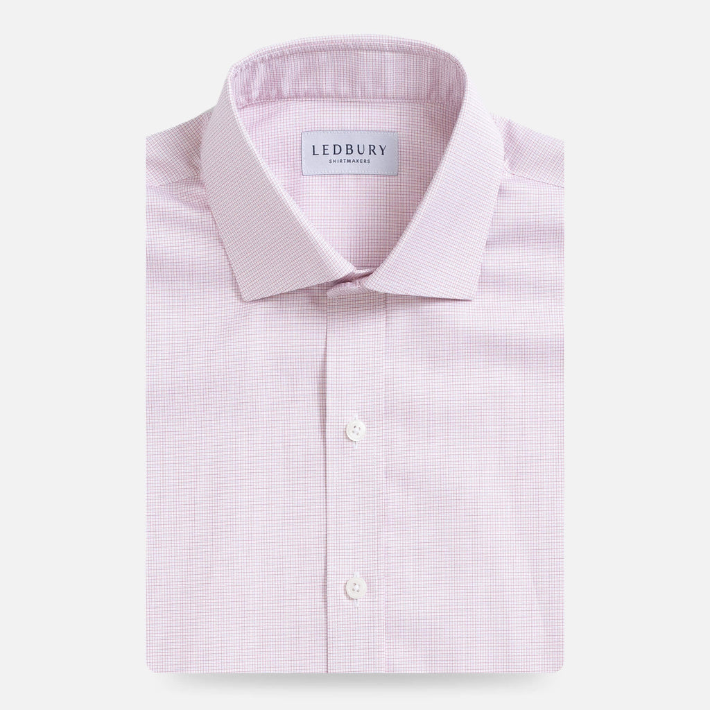 The Red Strauss Small Check Custom Shirt Custom Dress Shirt- Ledbury