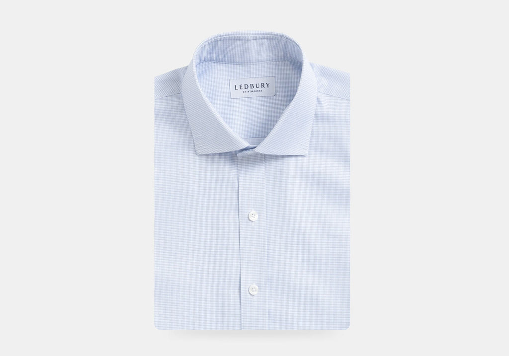 The Blue Strauss Small Check Custom Shirt Custom Dress Shirt- Ledbury