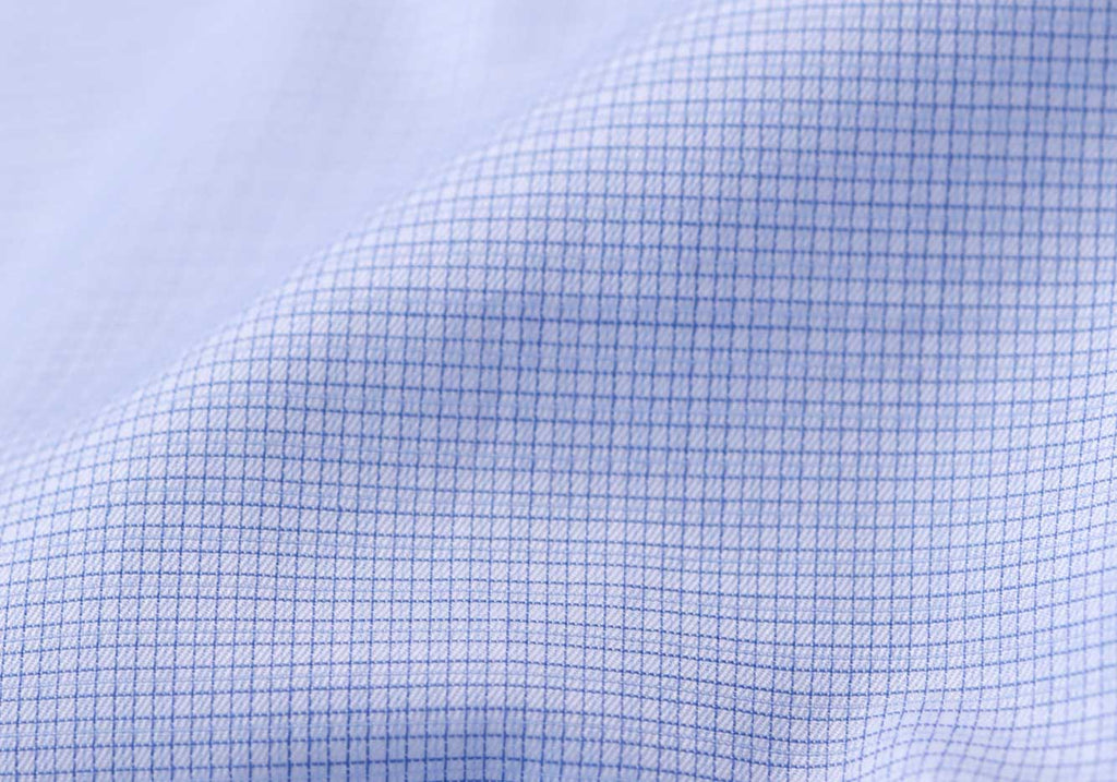 The Blue Strauss Small Check Custom Shirt Custom Dress Shirt- Ledbury