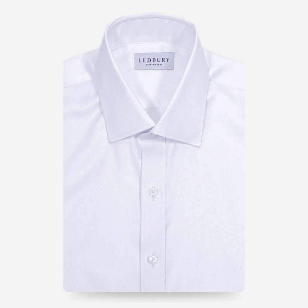 The White Sullivan Non Iron Fine Twill Custom Shirt Custom Dress Shirt- Ledbury