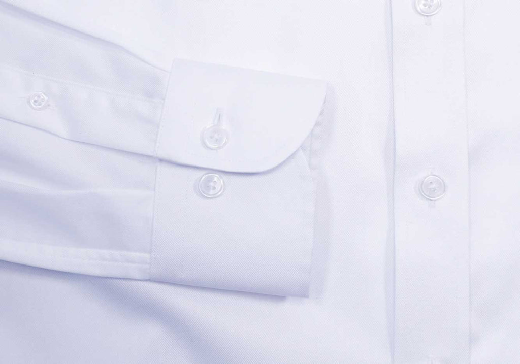 The White Sullivan Non Iron Fine Twill Custom Shirt Custom Dress Shirt- Ledbury