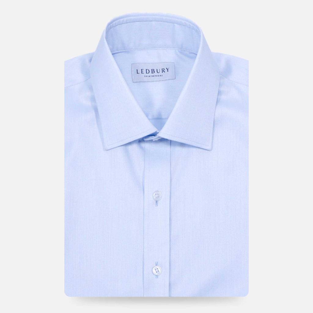 The Light Blue Sullivan Non Iron Fine Twill Custom Shirt Custom Dress Shirt- Ledbury