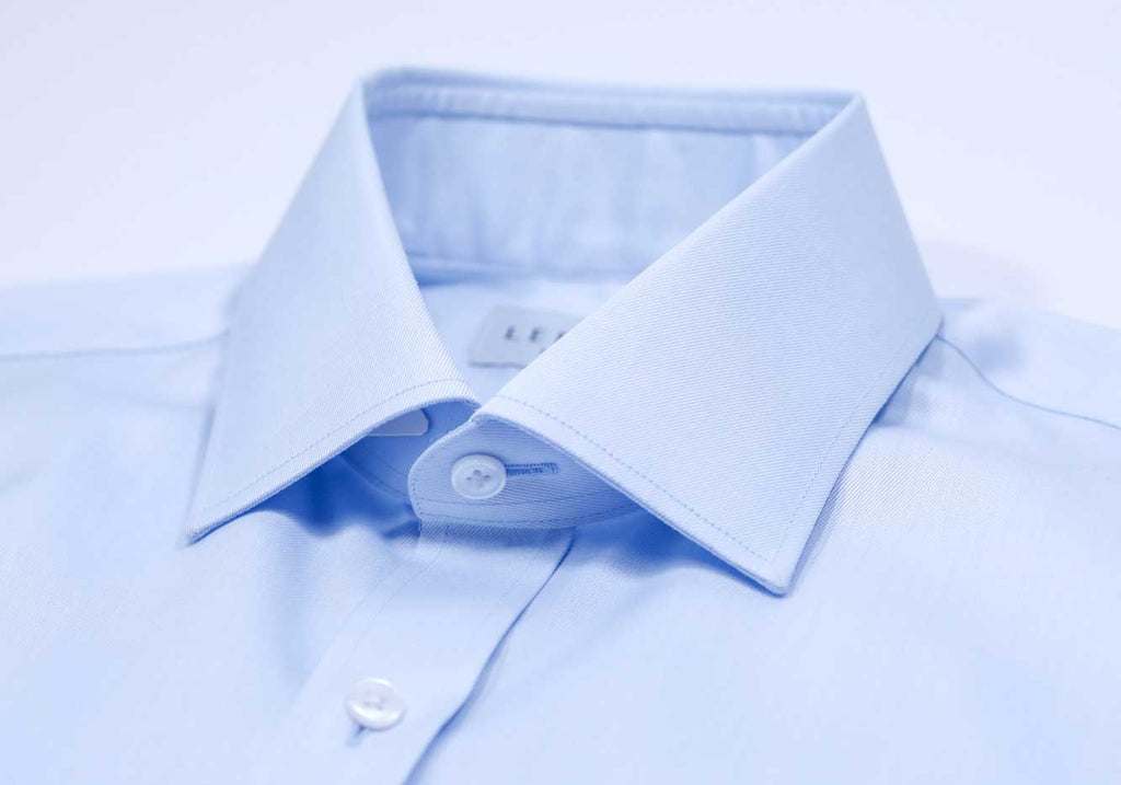 The Light Blue Sullivan Non Iron Fine Twill Custom Shirt Custom Dress Shirt- Ledbury