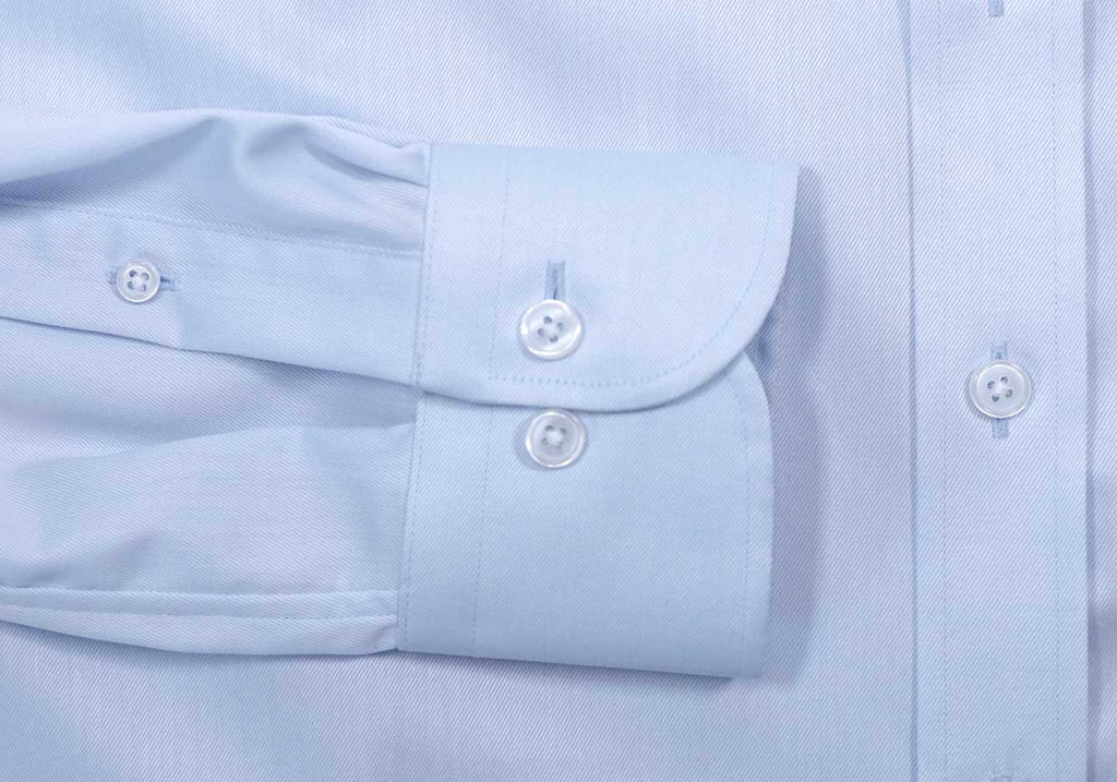 The Light Blue Sullivan Non Iron Fine Twill Custom Shirt Custom Dress Shirt- Ledbury