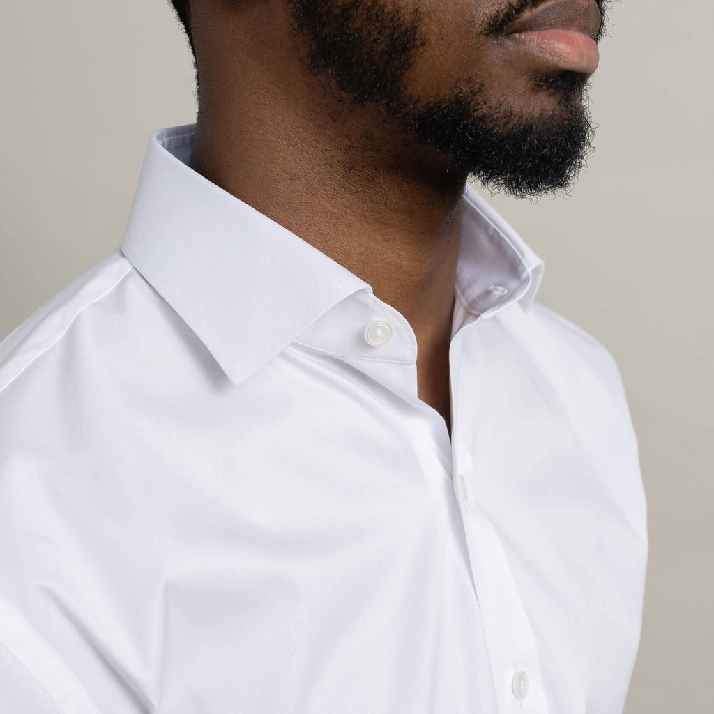 The White Sutton Twill Custom Shirt Custom Dress Shirt- Ledbury