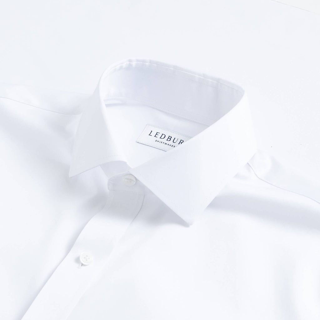 The White Sutton Twill Custom Shirt Custom Dress Shirt- Ledbury