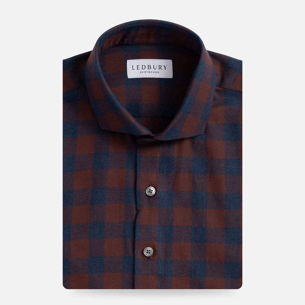 The Bordeaux Sylvan Soft Twill Custom Shirt Custom Casual Shirt- Ledbury