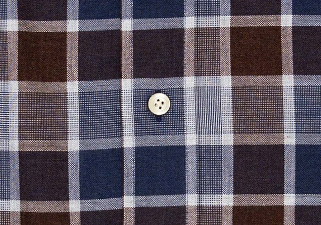 The Cadet Blue Tennyson Plaid Casual Shirt Casual Shirt- Ledbury