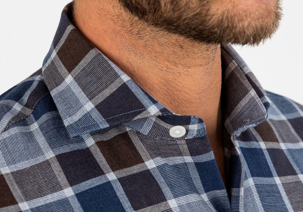 The Cadet Blue Tennyson Plaid Casual Shirt Casual Shirt- Ledbury
