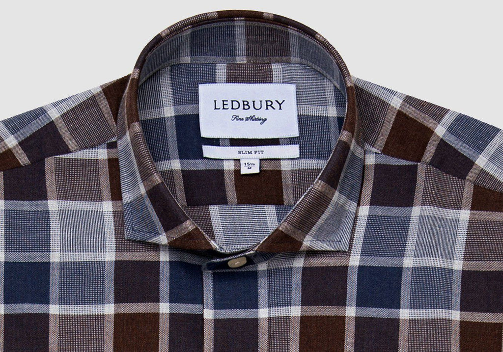 The Cadet Blue Tennyson Plaid Casual Shirt Casual Shirt- Ledbury