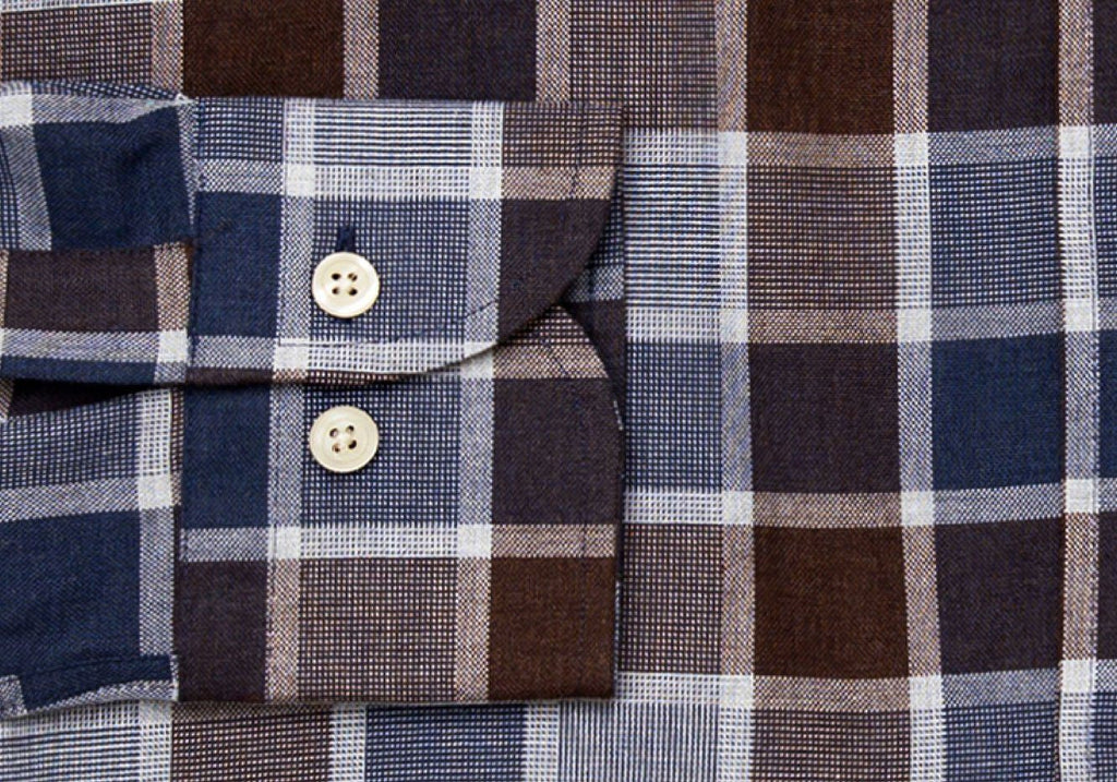 The Cadet Blue Tennyson Plaid Casual Shirt Casual Shirt- Ledbury