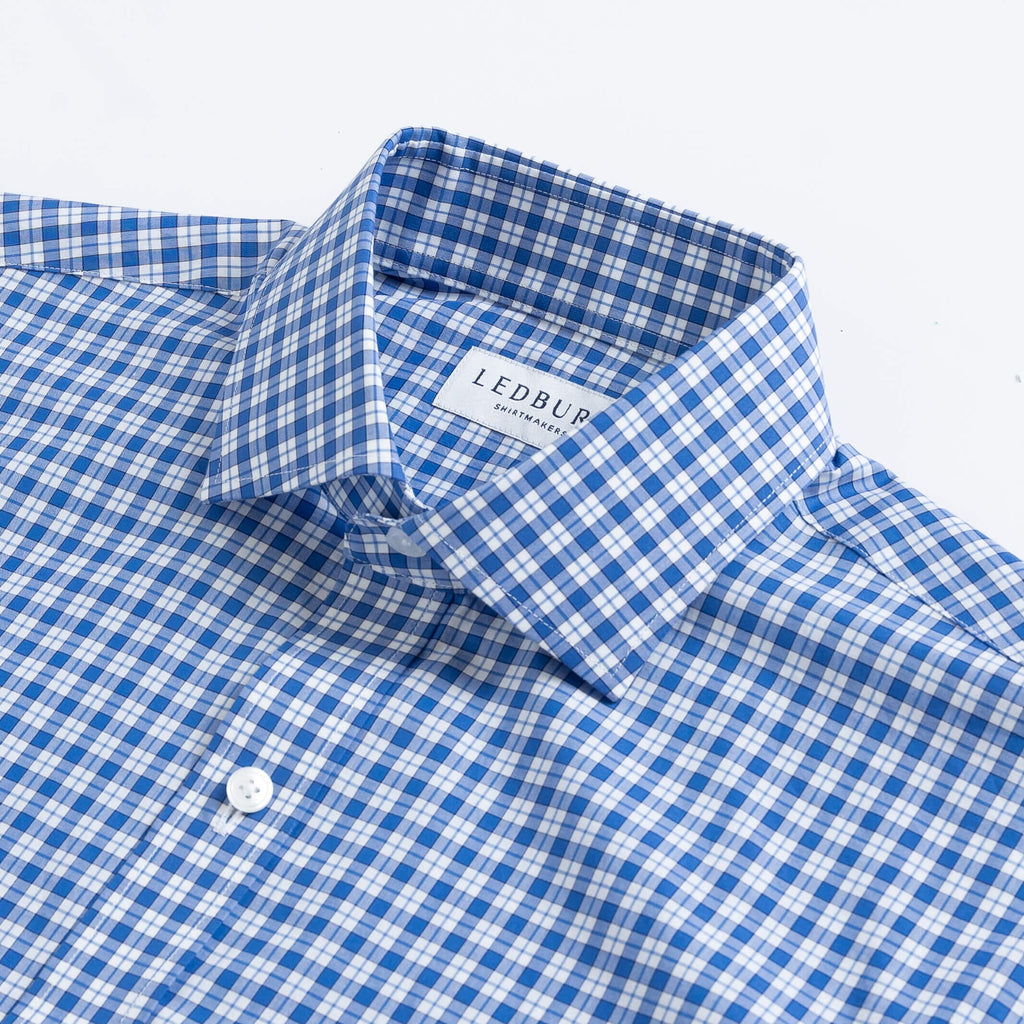 The Cobalt Thomas Mason Terranova Plaid Custom Shirt Custom Dress Shirt- Ledbury